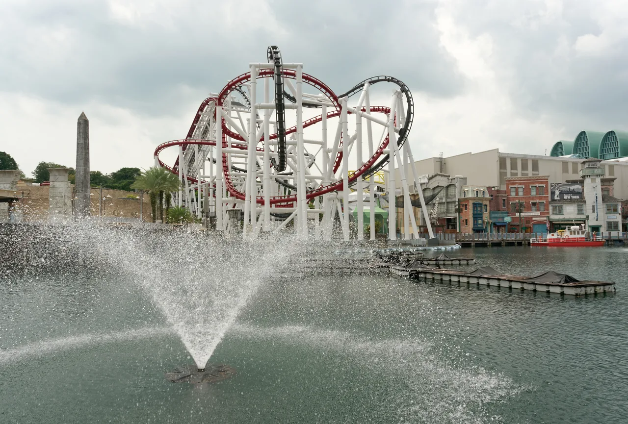A roller coaster at Universal Studios Singapore on Sentosa Island A roller coaster at Universal Studios Singapore on Sentosa Island