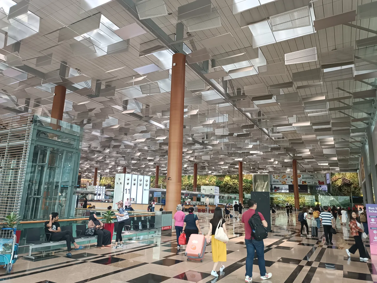 A Changi Airport terminal interior, Singapore A Changi Airport terminal interior, Singapore
