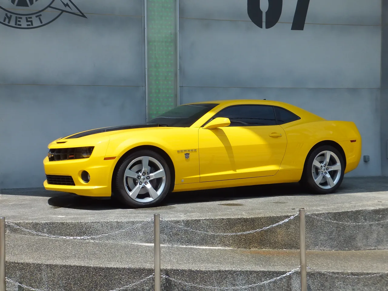 The Transformers Autobots display in the Sci-Fi City zone at Universal Studios Singapore
