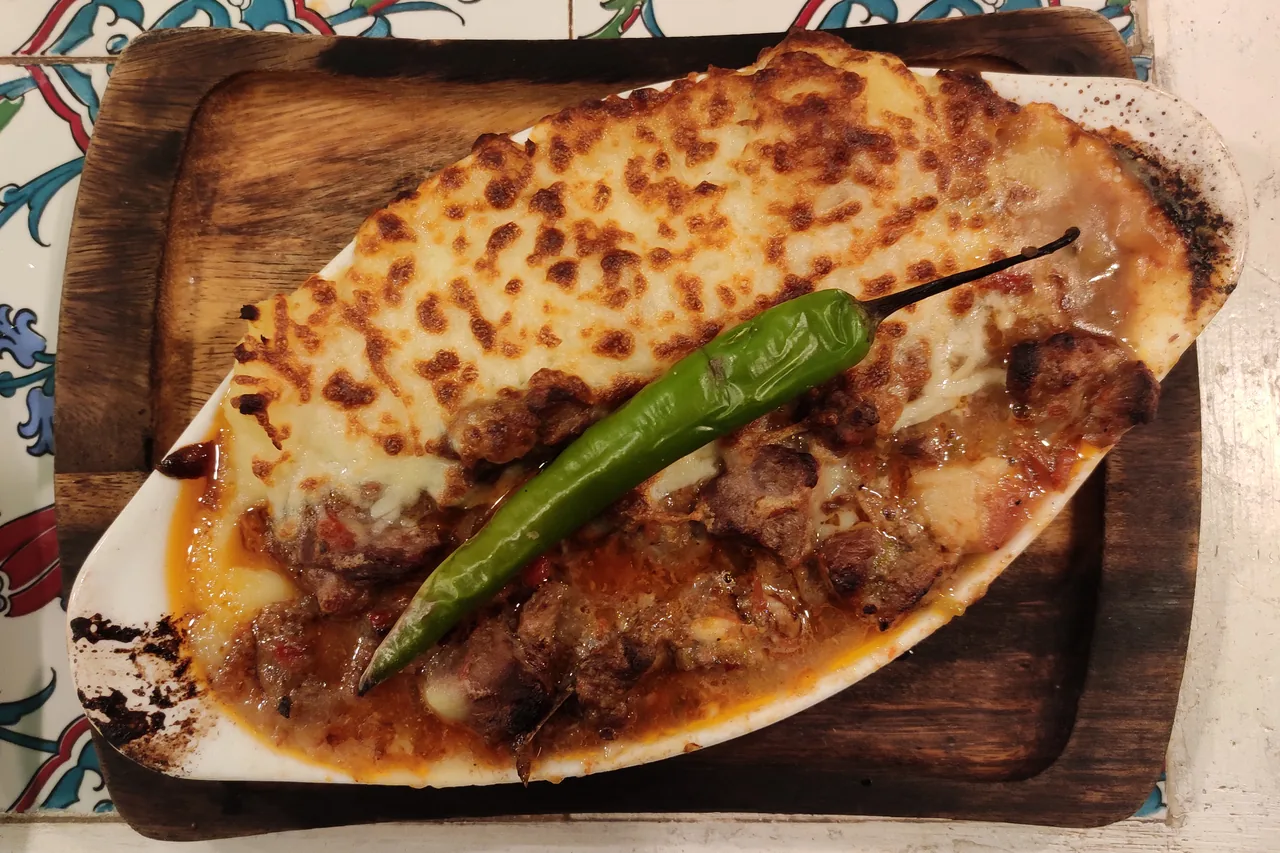 A halal Middle Eastern dish at a Bussorah Street restaurant in Kampong Glam