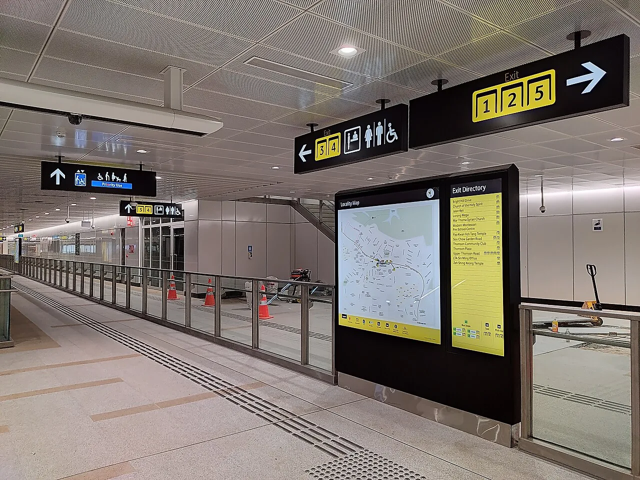 Singapore MRT network map and station signage Singapore MRT network map and station signage