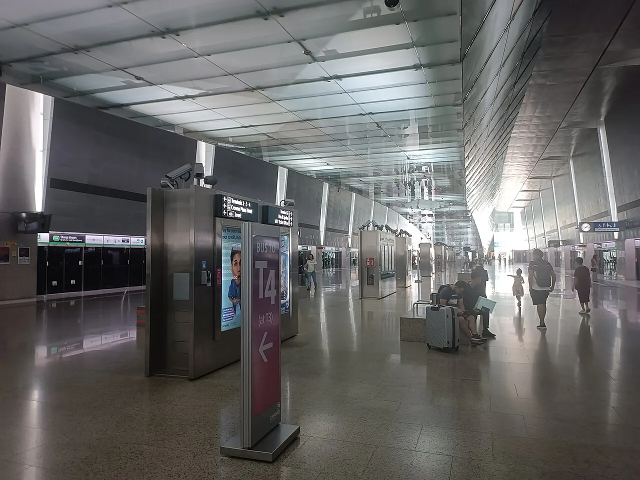 Changi Airport MRT station in Singapore Changi Airport MRT station in Singapore