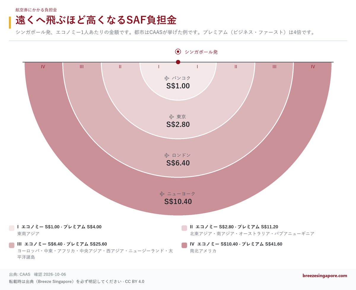 遠くへ飛ぶほど高くなるSAF負担金